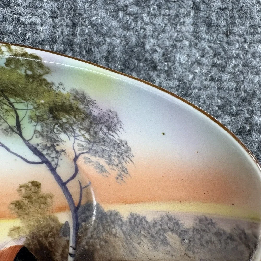 VTG Hand Painted Japan Porcelain Landscape Dishes Meito Noritake 1930s 40s Lot 2